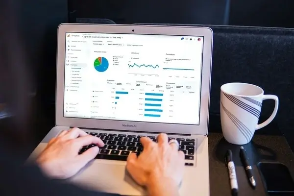Working with Stats Dashboard on Laptop Working with Stats Dashboard on Laptop
